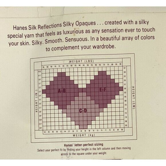 Hanes Silk Reflections Opaque Pantyhose Size E-F Really Red Vtg 1990 - Picture 3 of 3